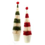 Department 56 Snowpinions Striped Sisal Tree (Set of 2)