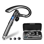 Alinch Bluetooth Headset V5.3 Bluetooth Headphones Bluetooth Earpiece with Microphone ENC Noise Cancelling Wireless Headset with Long Battery Display Charging Case for iPhone/Android