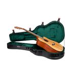 Crossrock Scratch-Resistant Hardshell Case for 12-String Acoustic Dreadnought Guitars, with Molded Lock, Interior Compartment-Black (CRA980DBK)