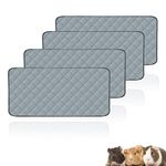 Mooydee 4 Pack Guinea Pig Cage Liners Washable Guinea Pig Bedding Super Absorbent | Waterproof | Non Slip| Reusable Guinea Pig Pee Pads for Small Animals Cages Rabbit Hamster Rat - 48" x 24"