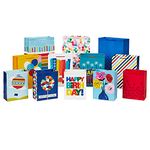 Hallmark Gift Bags in Assorted Sizes (Pack of 12-5 Medium 8", 4 Large 11", 3 Extra Large 14") for Birthdays, Mother's Day, Graduations, Baby Showers