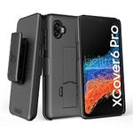 BELTRON Galaxy XCover6 Pro Case with Clip, Heavy Duty Case with Swivel Belt Clip for Samsung Galaxy XCover 6 Pro 2022 SM-G736 (AT&T FirstNet Verizon) Industrial Strength (Black)