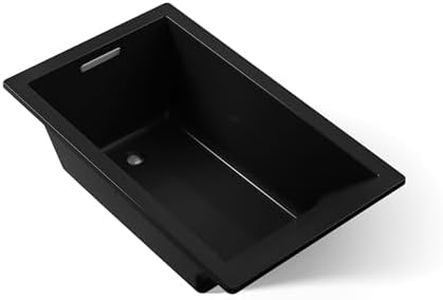 Kohler 1848-7 Underscore® 60" x 36" drop-in bath, Black Black