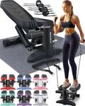 Steppers With Resistance Bands Set - Step Machine Exerciser for Home, Up-Down Stepper with LCD Monitor and Non-Slip Pedal - Perfect For Full Body Training - by Nordic Lifting