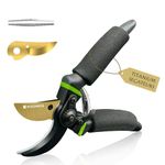 SYEONKOS Secateurs, with Spare Blade&Spring, Premium Titanium Garden Pruning Secateurs Soft Handle Gardening Scissors, Professional Hand Pruners