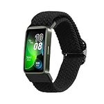 kwmobile Nylon Band Compatible with Huawei Band 9 / Band 8 - Band Replacement Strap for Fitness Tracker - Black