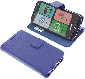 foto-kontor Custodia a Libro per Brondi Amico Smartphone 4G di Colore Blu/Azzurro (esclusivamente per la Versione 4G)