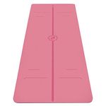 Liforme Evolve Yoga Mat – Free Yoga Bag, Patented Alignment System, Warrior-Like Grip, Non-Slip, Eco-Friendly and Biodegradable, Sweat-Resistant, Long, Wide and 4.2mm Thick mat for Comfort - Pink