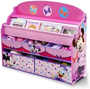 Delta Children Deluxe Book & Toy Organizer, Disney Minnie Mouse