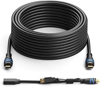 BlueRigger 4K HDMI Cable with Signal Booster 30M/100FT (4K 60Hz, in-Wall CL3 Rated) - Compatible with PS5, PS4, Xbox, Apple TV, HDTV, Blu-ray, PC