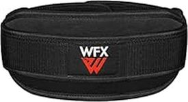 WFX Weight Lifting Belt Gym Fitness Training Double Strength Neoprene 5.5 Inch Bodybuilding Workout Belt Men Women Support Powerlifting Squats Deadlifts Equipment (M)