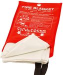 DARIT Fire Blanket Fiberglass Fire Emergency Blanket Suppression Blanket Flame Retardant Blanket Emergency Survival Safety Cover for Kitchen Office Warehouse(2M X 2M) (1)