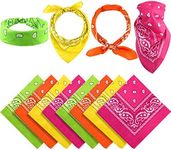 Blulu 12 Pieces Paisley Bandanas Co