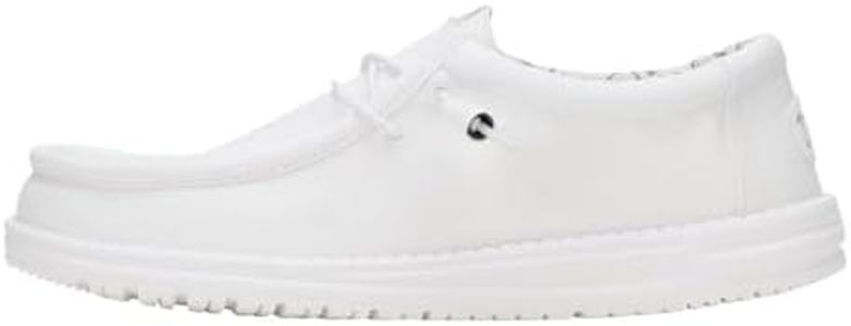 HEYDUDE Wally Stretch Canvas White/White Size 15, Men’s Shoes, Slip-on Loafers, Comfortable & Light-Weight