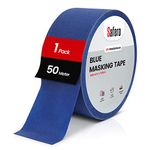 Blue Masking Tape for Painting | 48mm x 50m Tape used by Painters and Artists | Multipurpose Heavy Duty Strong Adhesive Sharp Edge (UV) Resistance Tape | Car masking tape for Decorating DIY