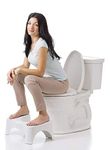 HomeFast Comfortable Squat Stool for Western Toilet Portable Sturdy Foot Step Stool for Potty Training Kids Adults - Made in India (50D x 28W x 19H CM)Plastic