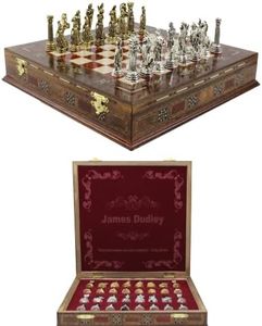 Antochia Crafts 11 Inches Custom Chess Set - Personalized Chess Set - Gift Idea for Son, Husband, Father and Anyone for Birthday, Anniversary and Any Occasion