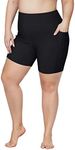 ATTRACO Swimming Shorts Plus Size Swim Bottoms Beach Board Shorts Swimsuit Shorts Black 3X