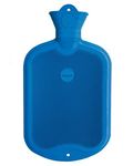 Faba Care by Sänger 2 litre rubber hot water bottle, natural rubber, 1 side fins, Premium rubber hot water bottle