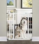 Carlson Extra Tall Walk Through Pet Gate with Small Pet Door, Includes 4-Inch Extension Kit, 4 Pack Pressure Mount Kit and 4 Pack Wall Mount Kit