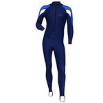 UJEAVETTE® Scuba Diving Snorkeling Surfing Suit Zip Full Wetsuit S White for Men