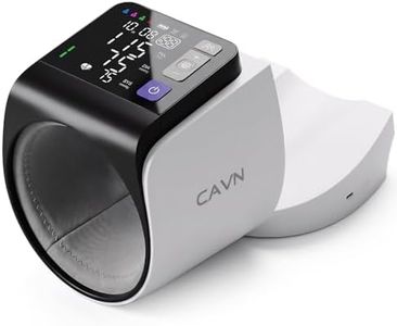 CAVN Blood Pressure Monitor for Home Use, No-Wrap BP Monitor with Arm Tunnel Design, One-Touch Operation, Large Display, Fits 8.7"-15.7" Arms, 4 Users x 199 Memory, USB-C or Battery Powered