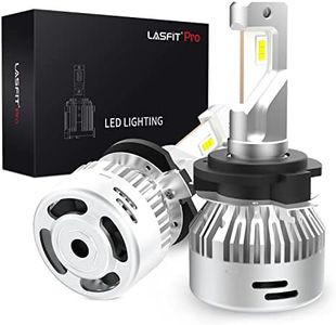 LASFIT Pro-MB1 H7 LED Headlight Bulbs, 400% Brighter 60W 6000LM for VW Jetta BMW Mercedes Benz w/Retainer Adapter, Plug and Play 2 Pack