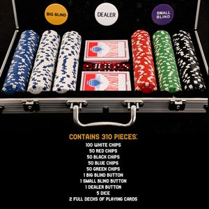 M.Y Texas Hold'em Poker Set – 300 Piece Casino Chip Set