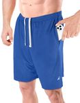 NY Threads Men's Athletic Shorts Quick Dry Lightweight Running Workout Gym Shorts with Pockets, X-Large, Royal Blue