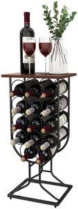 Taleco Gear, Portabottiglie Autoportante, Mensola Vino, Scaffale Bottiglie, in Stile Rustico, può Contenere 14 Bottiglie di Vino, Autoportante, Decorativo, Impilabile in Metallo