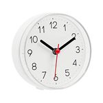 Mooas 2WAY Silent Waterproof Bathroom Clock, Shower Clock, Wall Clock (White)