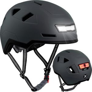XNITO Kid Bike Helmets for Boys and Girls | Fit Head 51-54cm Circumference | CPSC & NTA-8776 Dual Certified | Multi-Sport Helmets with LED Lights, Magnetic Buckle, Detachable Visor (Urbanite)