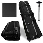 CaddyDaddy New First Class Premium Padded Golf Club Travel Cover with Wheels - Heavy Duty Golf Travel Bag for Airlines (Black w/North Pole)