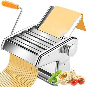 PARACITY Pasta Maker, Pasta Machine with 8 Adjustable Thickness Settings, Pasta Maker with Steel Panel, Rollers and Cutters, Pasta Roller Perfect for Spaghetti, Fettuccine, Lasagna, Noodle Maker