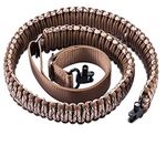 Fuwok Gun Sling Paracord Rifle Sling 550lb 2 Point Adjustable Strap for Tactical Rifle or Shotgun with Swivels ZSGS08 (Khaki Camouflage)