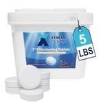 XtremeClear 3 Inch Stabilized Chlorine Tablets for Sanitizing Swimming Pools - Individually Wrapped, Slow Dissolving Chlorine - Tri-Chlor - 5 Pounds