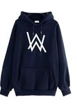 The SV Style Men's, Women's Cotton Hooded Neck Alan Walker Printed Warm Hoodie (Blue, Medium)