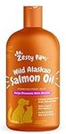 Zesty Paws Wild Alaskan Salmon Oil for Dogs & Cats - Liquid Fish Oil with Omega 3 Fatty Acids EPA and DHA for Pets - for Normal Skin Moisture, Sensitive Skin & Coat Health - 32oz…