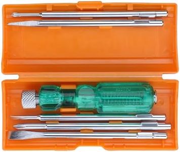 Taparia 812 Screw Driver Set with Neon Bulb, Silver & Green, 1 Piece