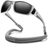 TIJN Sports Sunglasses for Men Women, Driving Cycling Fishing Polarized Sunglasses, 100% UV Protection Goggles with a Floating Neoprene Eyewear Strap, Sonia