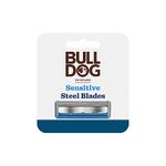 BULLDOG SKINCARE - Sensitive Bamboo Razor Steel Blades Pack of 4 Blade Refills