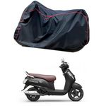 ANTHUB Waterproof Scooter Cover Compatible with Suzuki Access 125 Quality Fabric Dustproof UV Protection (Black)