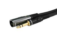 Monoprice 6ft Premier Series XLR Male to 1/4inch TRS Male 16AWG Cable (Gold Plated)