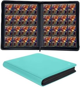 KUOOKING 1000+ Pockets Trading Card Binder, 16-Pocket Card Ablum Compatible with MTG,Sports Cards & Other Standard Size Trading Cards (Teal)