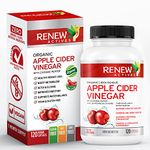 HIGH POTENCY Renew Actives Apple Cider Vinegar Capsules with Cayenne Pepper – Supports Digestion & Circulation, Supports Metabolism, Enhances Energy with Cayenne, Promotes Overall Health & Wellness, 120 Easy to Swallow Capsules, Made in Canada