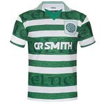 Celtic FC Mens Home Retro Shirt Green Large