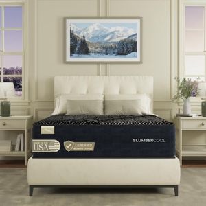 SlumberCool MAX 3Z Plush Euro Top Cooling Hybrid Mattress – 14" Split King Gel Memory Foam & Zoned Lumbar Support Coils, GlacierTex MAX Cooling Cover, Pressure Relief Mattress for Side & Hot Sleepers