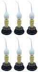 Creative Hobbies Rustic Country Candle Lamp, On/Off Switch, Metal Trim, Plug-in, 5 inch Tall Overall | 6 Pack