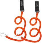 MOOCY Kayak Paddle Tether/Coiled Kayak Fishing Leash with Carabiner for Paddle, Rod SUP Kayaking Accessories