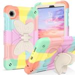 BENTOBEN for Samsung Galaxy Tab A9 Case Kids, Samsung A9 Tablet Case Rainbow, 2 in 1 Heavy Duty Shockproof with Butterfly Stand Cute Full Body Protective Case for Samsung A9 8.7inch SM-X110/X115/X117